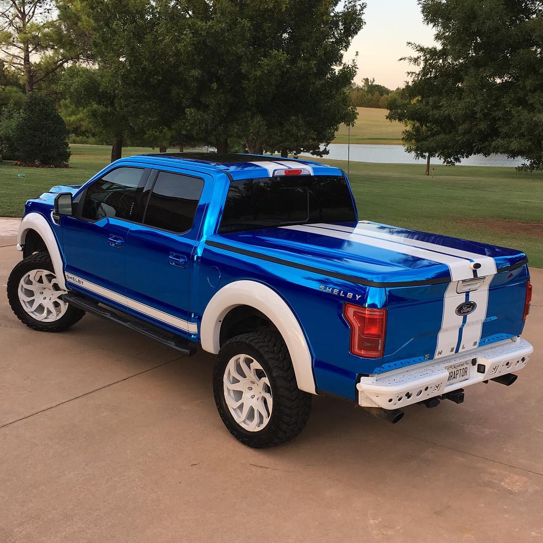Shelby F150 Wrapped in Avery Blue Chrome Vinyl
