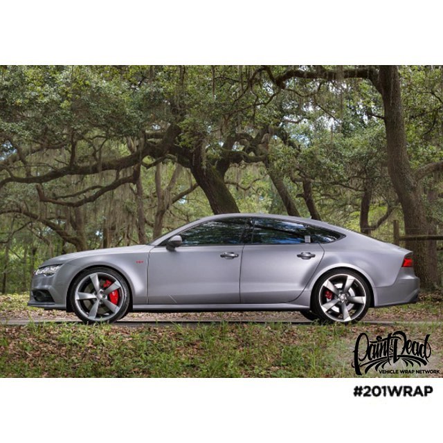 Audi S7 Wrapped in Avery SW Steel Brushed Metallic Vinyl