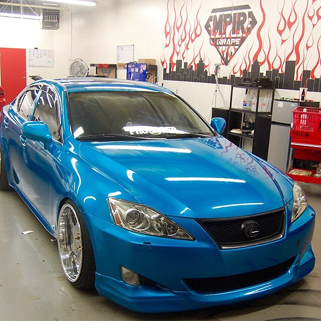 Lexus IS250 Wrapped in 3M 1080 Gloss Atomic Teal Vinyl