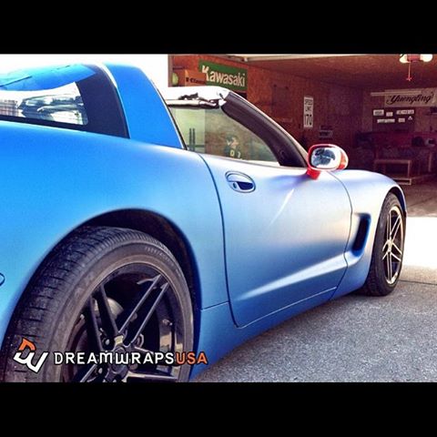 Corvette C5 Wrapped in 3M 1080-M227 Matte Blue Metallic