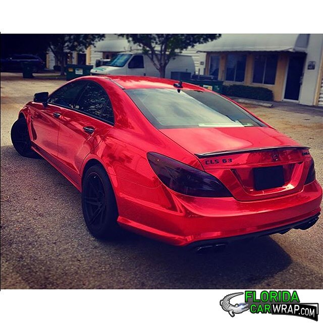 Mercedes-Benz CLS 63 Wrapped in Avery SW900-474 Red Chrome